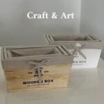 ⁦صندوق خشب للورد لون خشبي - ٣ قطع⁩ - الصورة ⁦2⁩