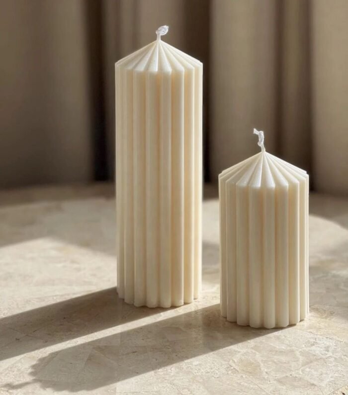 ⁦عمود أكريلك اسطواني مخطط 22 سم⁩ - الصورة ⁦5⁩