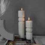 قالب سليكون عمود مخطط مع دائرة بالوسط - وسط