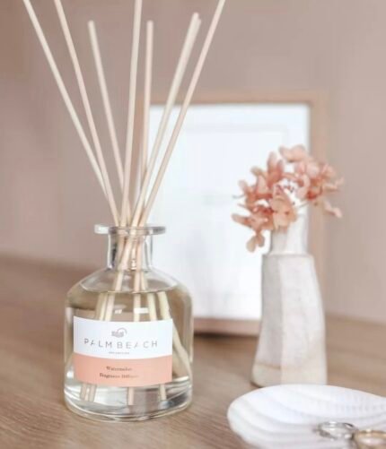 علب معطر اعواد قاعدة دائري 150 مل - مع غطاء ضغط ذهبي