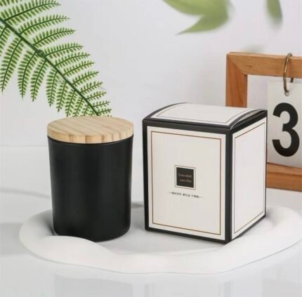 وعاء صب شمع اسود مطفي-320 مل