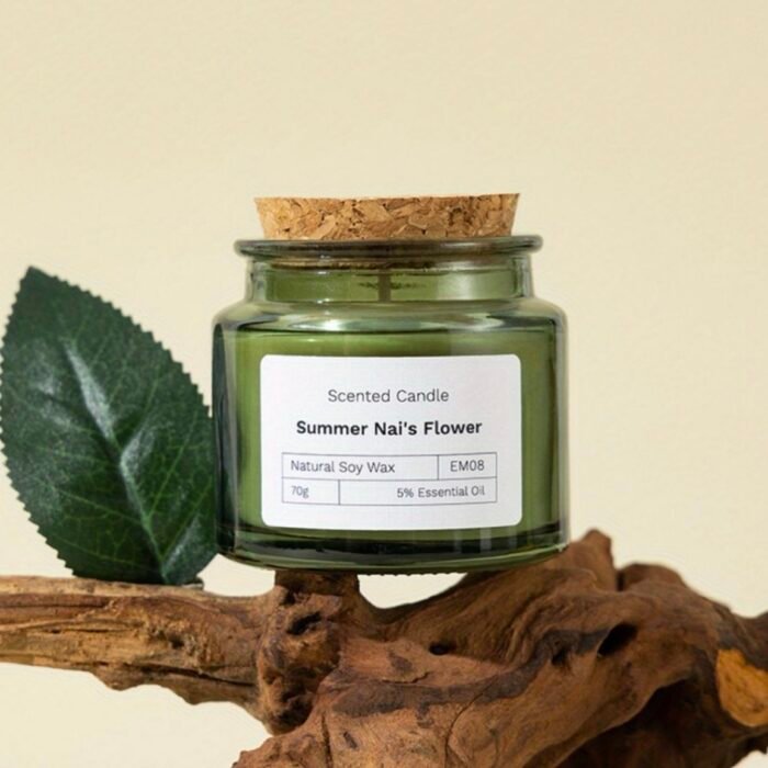 ⁦مطربان لصب الشمع مع غطاء فلين لون زيتي -100 مل⁩ - الصورة ⁦2⁩