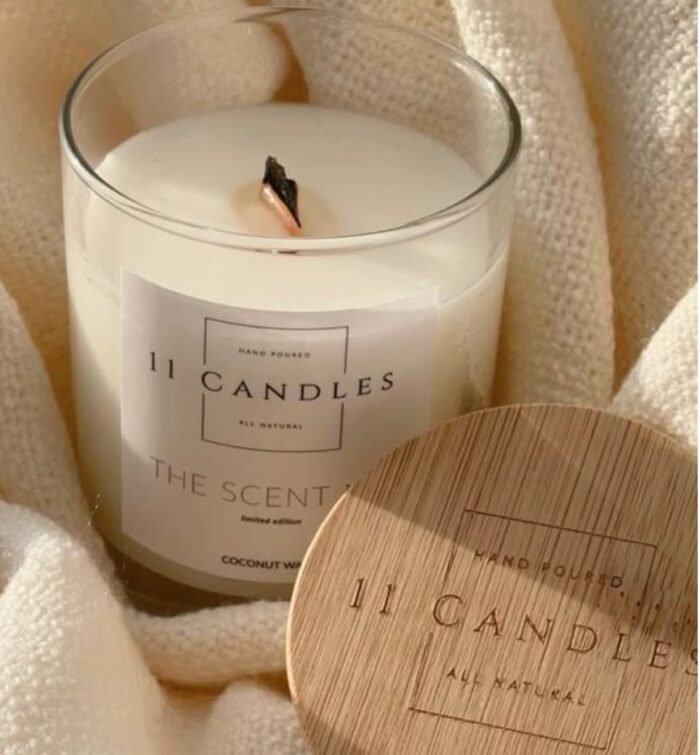 ⁦كاسة دائري شفاف - غطاء خشب -140 مل⁩ - الصورة ⁦2⁩