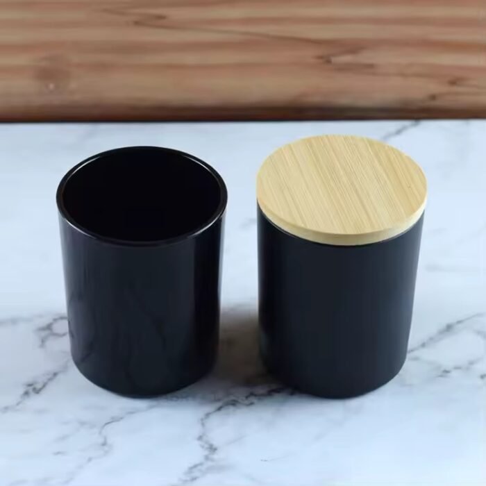 ⁦وعاء صب شمع اسود مطفي-320 مل⁩ - الصورة ⁦2⁩