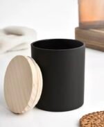 وعاء صب شمع اسود مطفي-320 مل