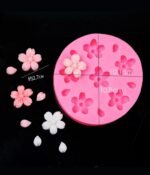 ⁦قالب سيليكون ٦ وردات مع ورق⁩ - الصورة ⁦3⁩