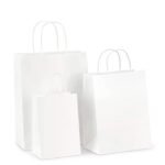 ⁦أكياس ورقية- ابيض - (5 قطع)⁩ - الصورة ⁦2⁩