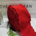 شريط هدايا مموج احمر - عرض 4 سم