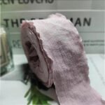 شريط هدايا مموج زهري بارد - عرض 4 سم