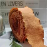 شريط هدايا مموج برتقالي - عرض 4 سم