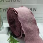 شريط هدايا مموج زهري دافي- عرض 4 سم