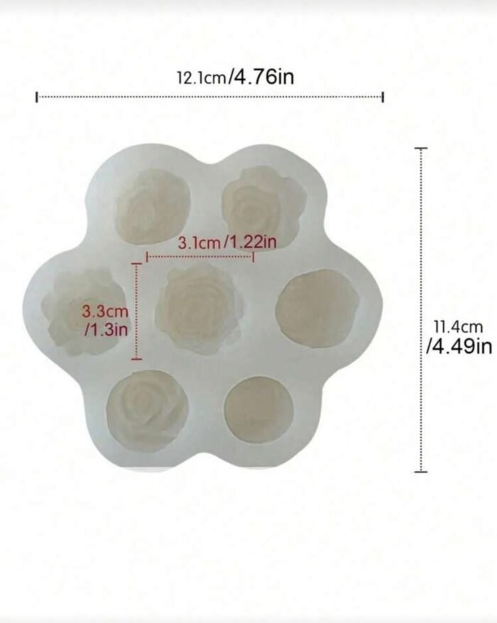 ⁦قالب سليكون الوردات السبعة⁩ - الصورة ⁦3⁩