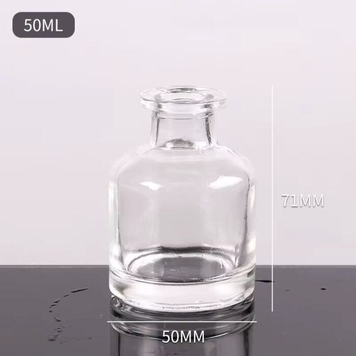 ⁦علب معطر اعواد قاعدة دائري 50 مل - مع غطاء ضغط ذهبي⁩ - الصورة ⁦3⁩