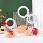 ⁦كيس هدايا شفاف مع يد ابيض دائرية⁩ - الصورة ⁦4⁩