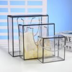 ⁦صندوق هدايا شفاف مع يد -اطار اسود - 5 قطع⁩ - الصورة ⁦3⁩