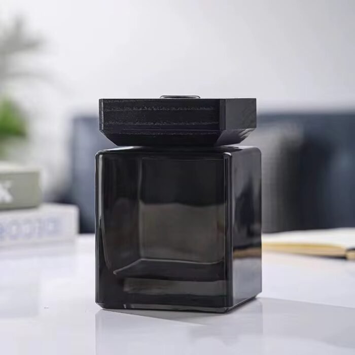 ⁦زجاجة معطر اعواد مربع اسود-1000 مل⁩ - الصورة ⁦2⁩