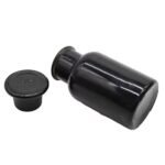 ⁦زجاجة معطر اعواد دائري اسود مع غطاء زجاج-250 مل⁩ - الصورة ⁦2⁩