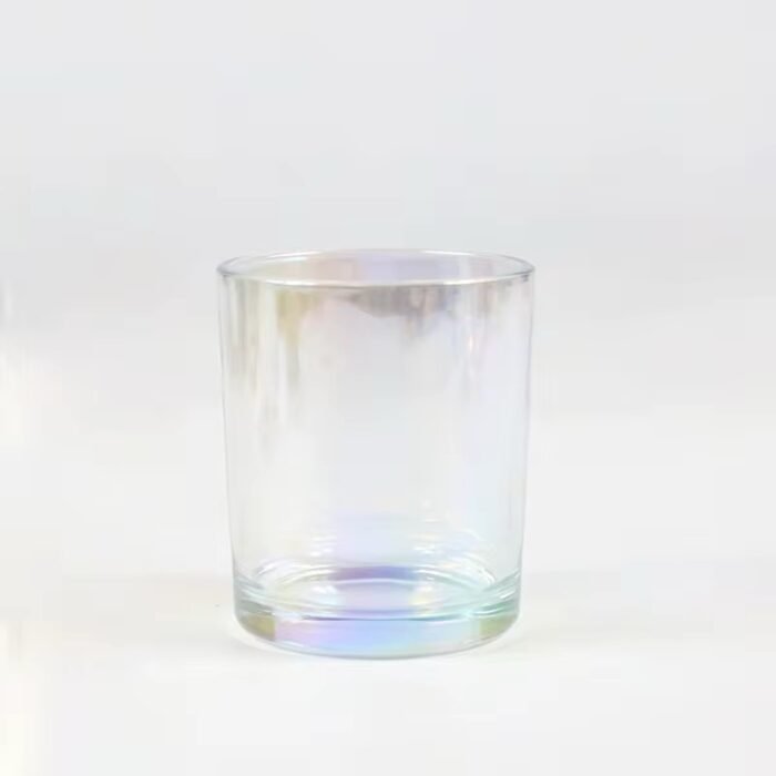 ⁦كاسة زجاج شفاف لامع 320 مل - غطاء ذهبي⁩ - الصورة ⁦3⁩