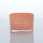 كاسة دائري زهري - غطاء خشب -140 مل