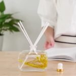 علب معطر اعواد مستطيل مائل بغطاء ذهبي - 100 مل