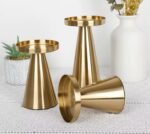 ⁦شمعدان فنتج نحاسي - 3 قطع⁩ - الصورة ⁦2⁩