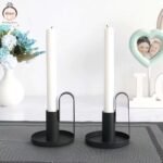 شمعدان لون اسود - قطعة واحدة