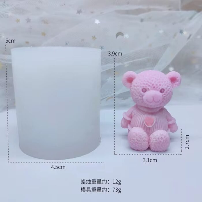 ⁦قالب سليكون دب مع قلب⁩ - الصورة ⁦2⁩