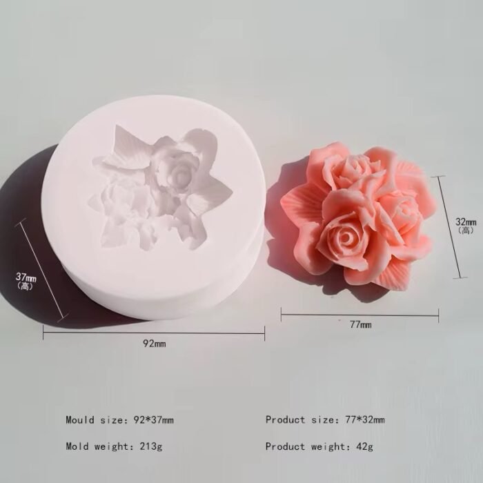 ⁦قالب سليكون الوردات الجورية الثلاثة⁩ - الصورة ⁦4⁩