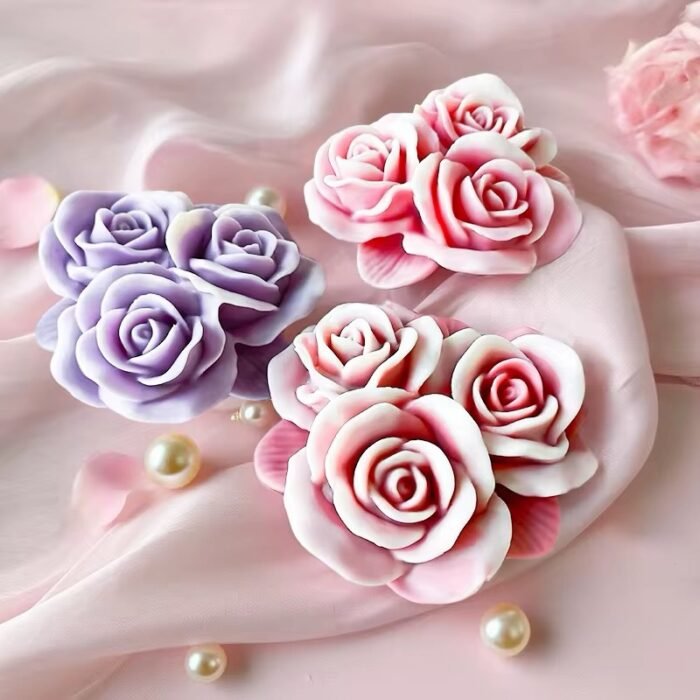 ⁦قالب سليكون الوردات الجورية الثلاثة⁩ - الصورة ⁦2⁩