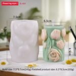 ⁦قالب سليكون نقش التوليب⁩ - الصورة ⁦2⁩