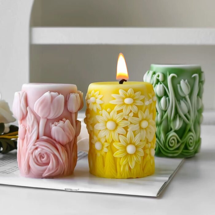 ⁦قالب سليكون نقش التوليب⁩ - الصورة ⁦3⁩