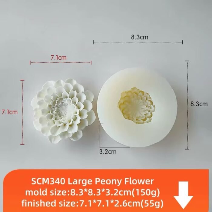 ⁦قالب سليكون وردة -شكل 12⁩ - الصورة ⁦3⁩