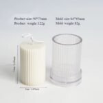 ⁦قالب أكريلك اسطواني 7.5 سم⁩ - الصورة ⁦2⁩