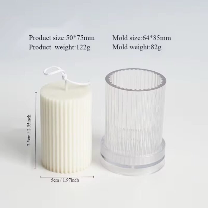 ⁦قالب أكريلك اسطواني 7.5 سم⁩ - الصورة ⁦2⁩