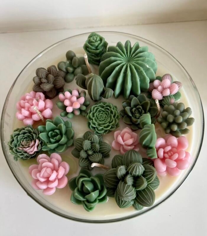 ⁦مجموعة قوالب الصبار والزهور - 10 قطع⁩ - الصورة ⁦2⁩