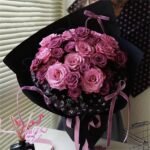 ⁦ورق زبدة انيق 22 قطعة - اسود مع ببيونات⁩ - الصورة ⁦2⁩