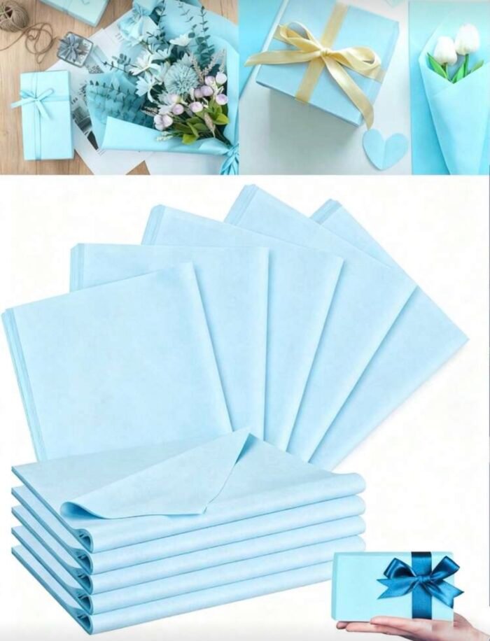 ⁦ورق زبدة للتغليف 22 قطعة - ازرق⁩ - الصورة ⁦4⁩