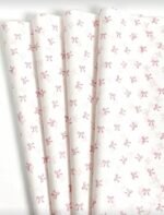 ⁦ورق زبدة انيق 22 قطعة - ابيض مع ببيونات⁩ - الصورة ⁦2⁩