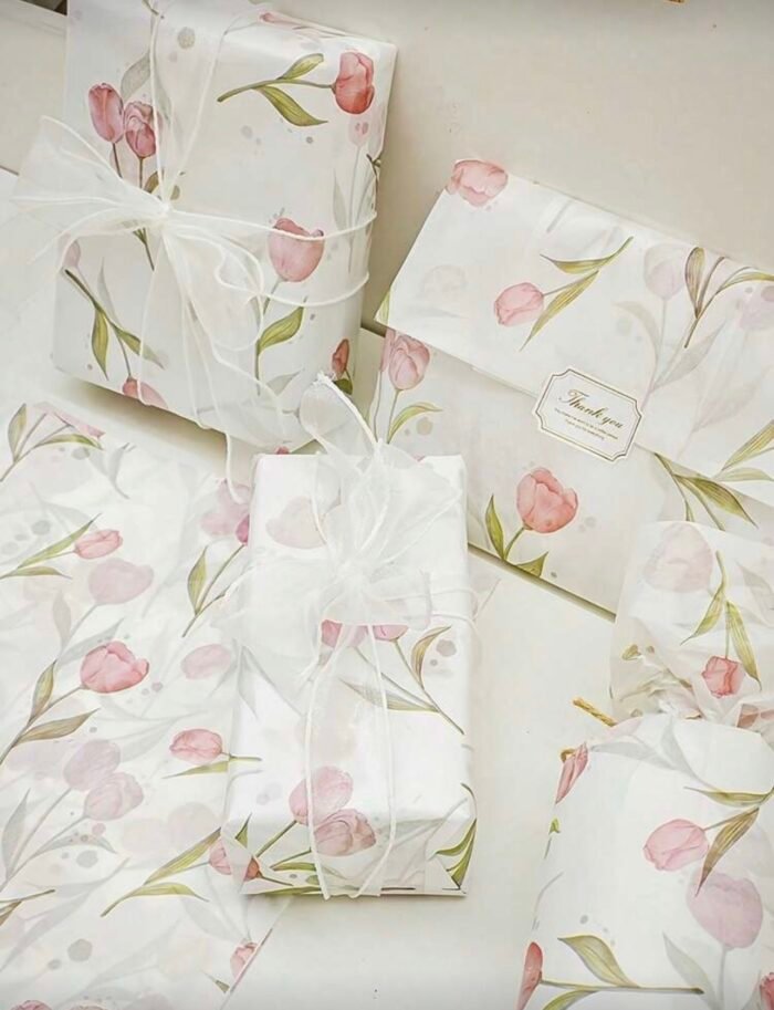 ⁦ورق زبدة انيق 10 قطعة - توليب⁩ - الصورة ⁦2⁩