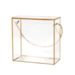 ⁦صندوق هدايا شفاف مع يد - اطار ذهبي- 5 قطع⁩ - الصورة ⁦2⁩