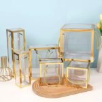 ⁦صندوق هدايا شفاف مع يد - اطار ذهبي- 5 قطع⁩ - الصورة ⁦3⁩