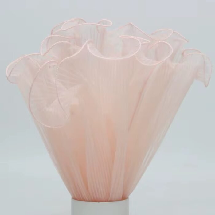 ⁦تل قماش اورجانزا لتغليف الهدايا والورد - لون زهري⁩ - الصورة ⁦2⁩