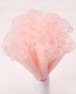 تل قماش اورجانزا لتغليف الهدايا والورد - لون زهري