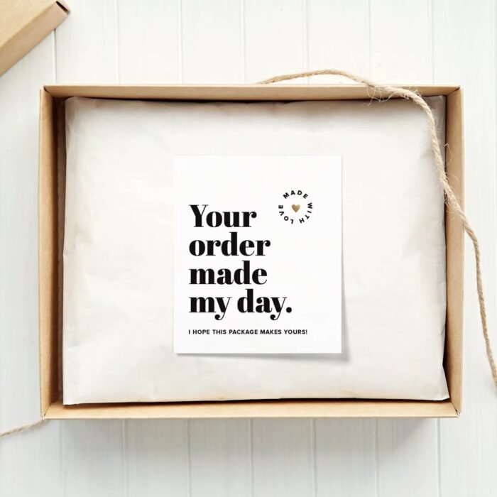 ⁦بطاقة Your order made my day - عدد 50 بطاقة⁩ - الصورة ⁦4⁩