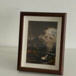 برواز عميق خشبي غامق - كبير