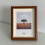 برواز عميق خشبي فاتح - كبير