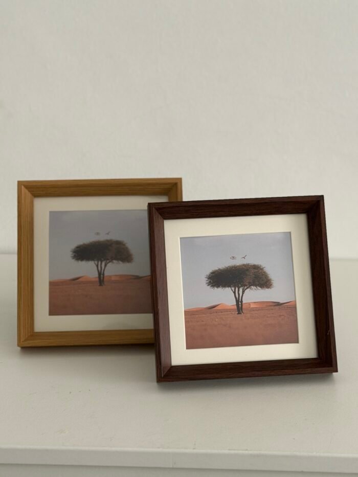 ⁦برواز مربع خشبي غامق -وسط⁩ - الصورة ⁦2⁩