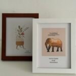 برواز اطار خشبي ابيض - وسط