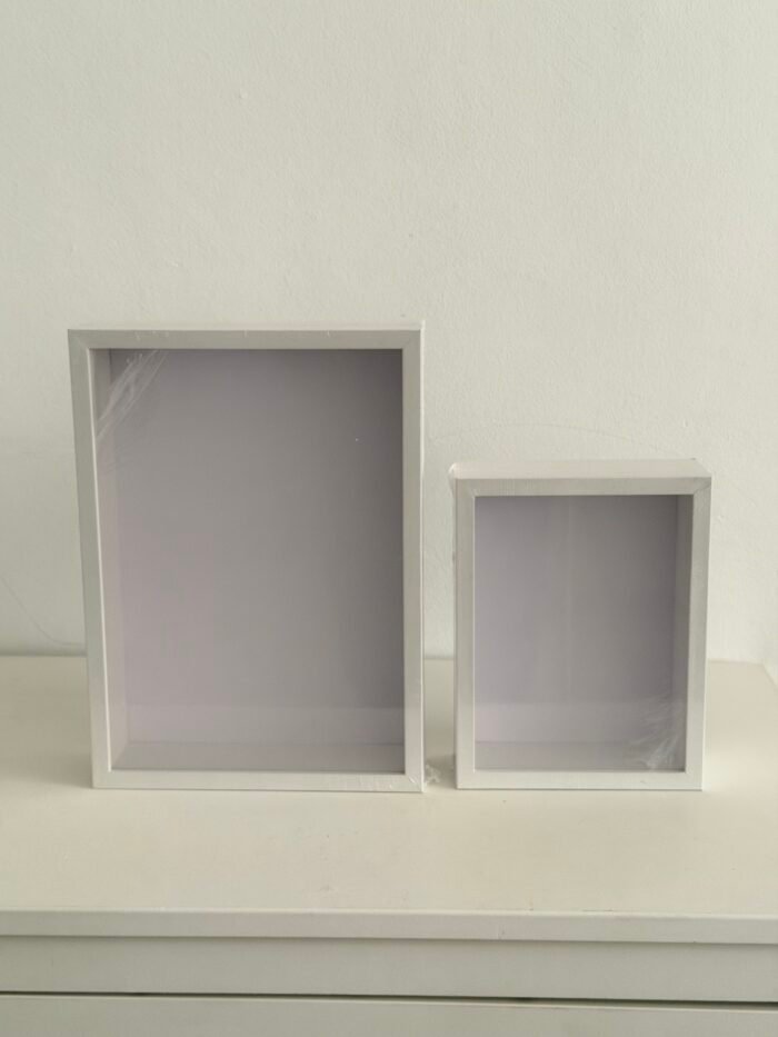 ⁦برواز خشبي ابيض عميق -A4⁩ - الصورة ⁦3⁩