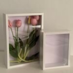 برواز خشبي ابيض عميق -A4